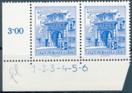 Briefmarke mit Symbolzahl(en)